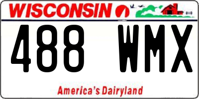 WI license plate 488WMX