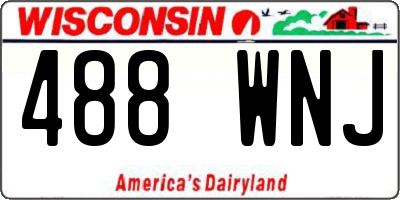 WI license plate 488WNJ
