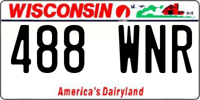 WI license plate 488WNR