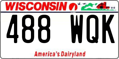 WI license plate 488WQK