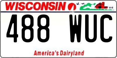 WI license plate 488WUC