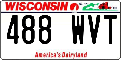 WI license plate 488WVT