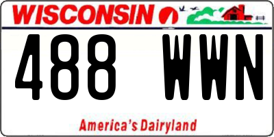WI license plate 488WWN