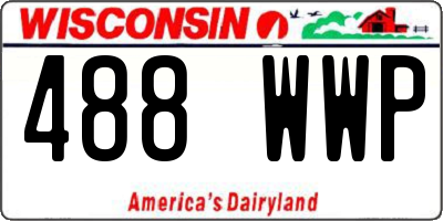 WI license plate 488WWP