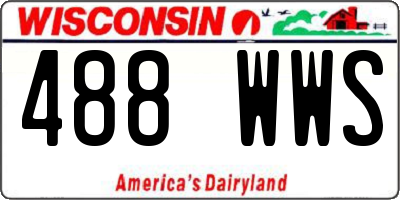 WI license plate 488WWS
