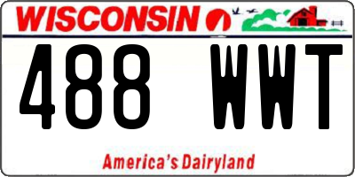 WI license plate 488WWT