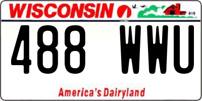 WI license plate 488WWU