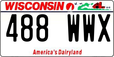 WI license plate 488WWX