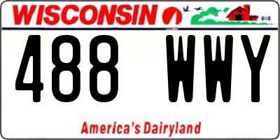 WI license plate 488WWY