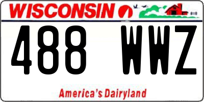 WI license plate 488WWZ