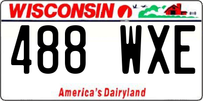WI license plate 488WXE