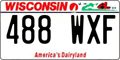 WI license plate 488WXF