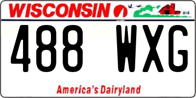 WI license plate 488WXG