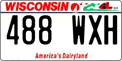 WI license plate 488WXH