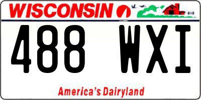 WI license plate 488WXI
