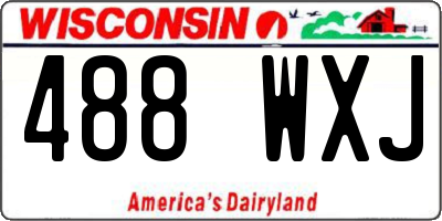 WI license plate 488WXJ