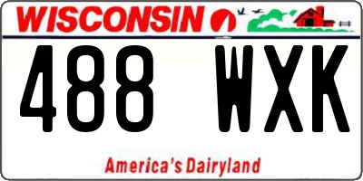 WI license plate 488WXK