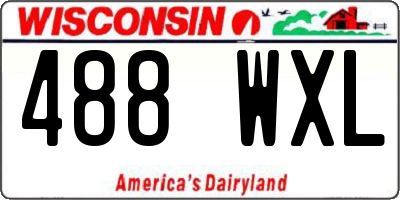 WI license plate 488WXL