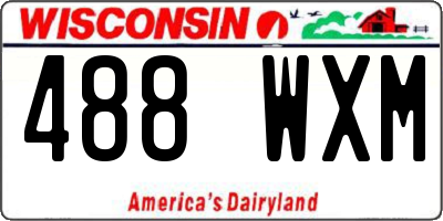 WI license plate 488WXM
