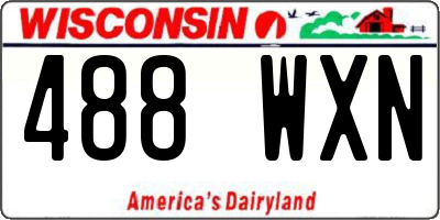 WI license plate 488WXN