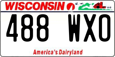 WI license plate 488WXO