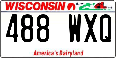 WI license plate 488WXQ
