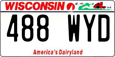 WI license plate 488WYD