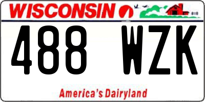 WI license plate 488WZK