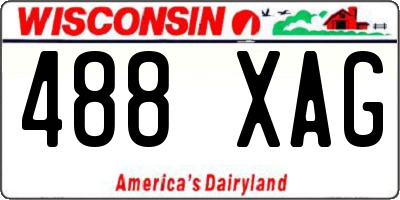 WI license plate 488XAG