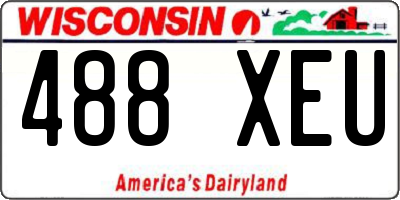 WI license plate 488XEU