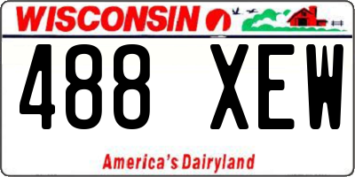 WI license plate 488XEW