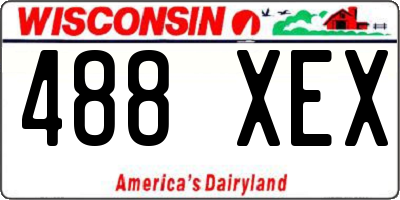 WI license plate 488XEX
