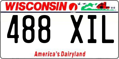 WI license plate 488XIL