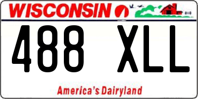 WI license plate 488XLL
