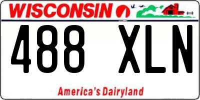 WI license plate 488XLN