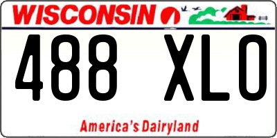WI license plate 488XLO