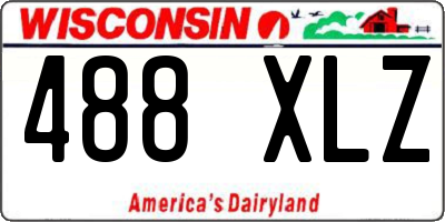 WI license plate 488XLZ
