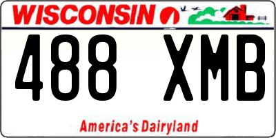 WI license plate 488XMB
