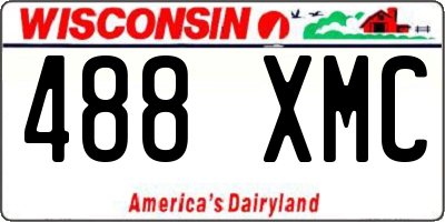 WI license plate 488XMC