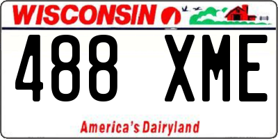 WI license plate 488XME