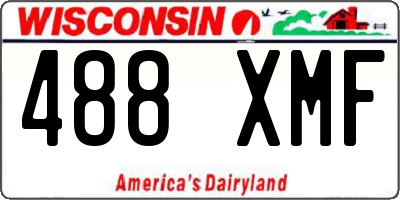WI license plate 488XMF