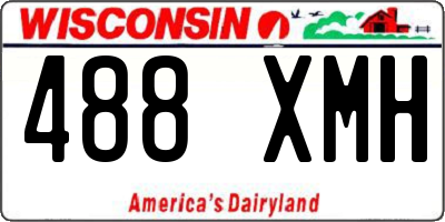 WI license plate 488XMH