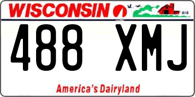 WI license plate 488XMJ