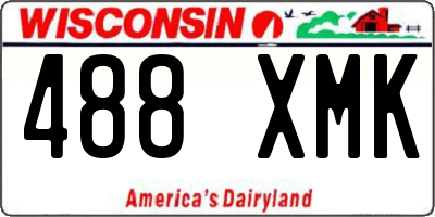 WI license plate 488XMK