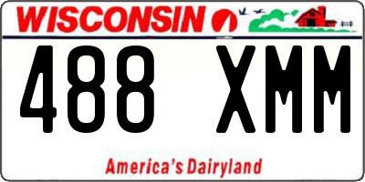 WI license plate 488XMM
