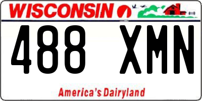 WI license plate 488XMN
