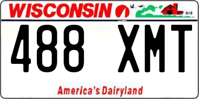 WI license plate 488XMT