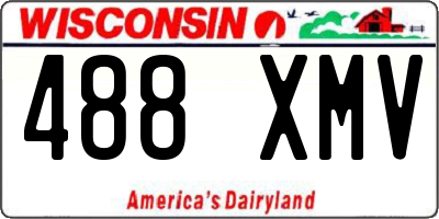 WI license plate 488XMV