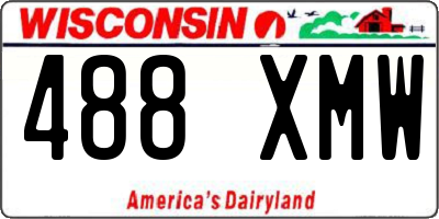 WI license plate 488XMW