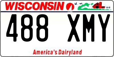WI license plate 488XMY